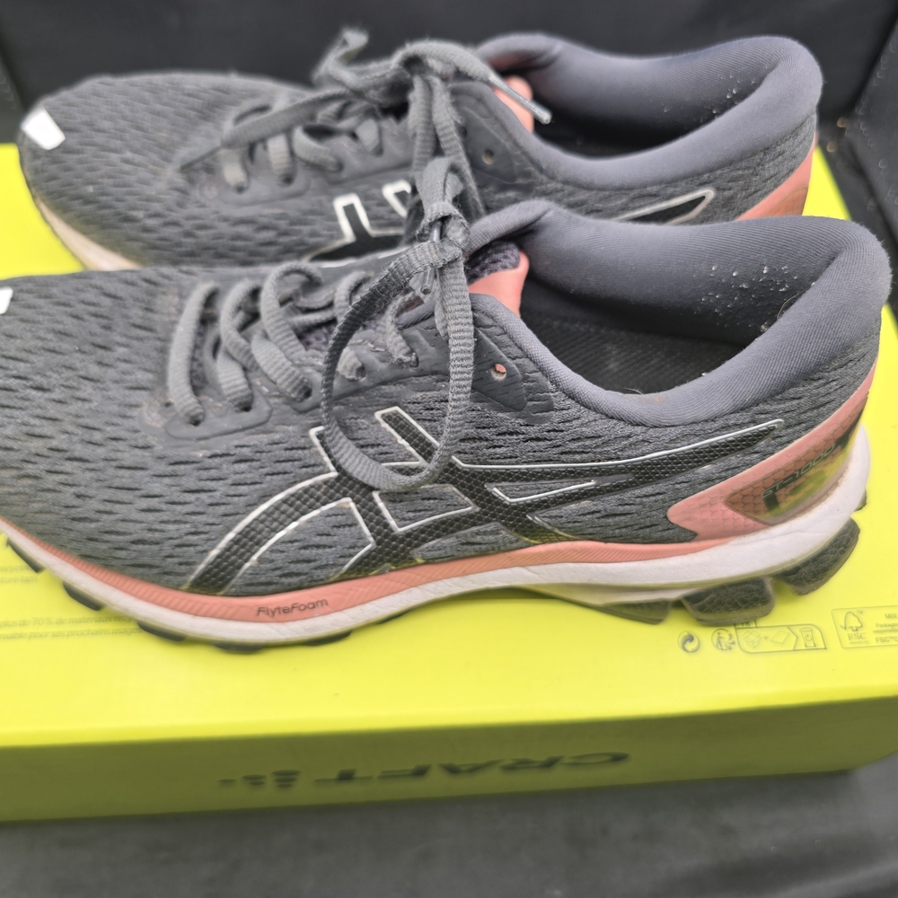 ASICS Women's‎ Charcoal and Coral Athletic Shoes